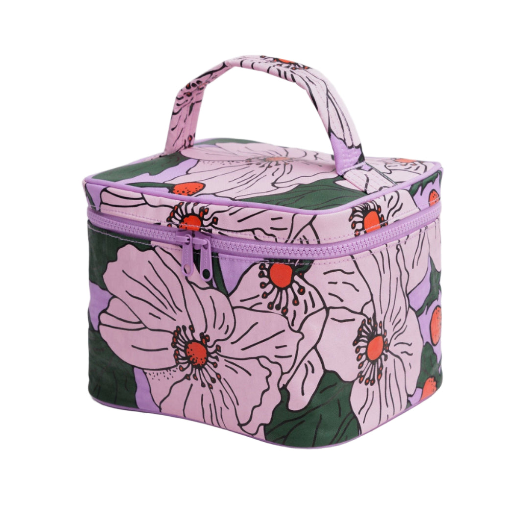 Large Cosmetic Case- Pink Poppy
