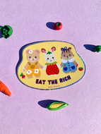 Eat the Rich Critter Sticker - Tigertree
