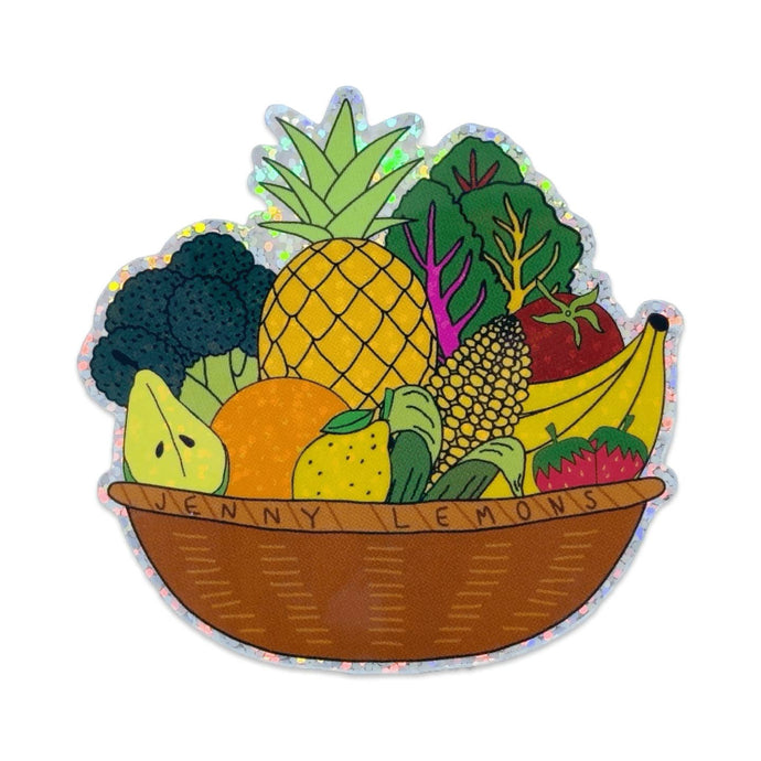 Glitter Fruit and Veggie Sticker - Tigertree