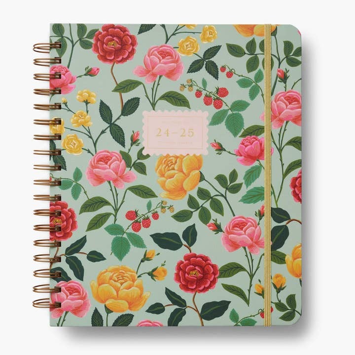 2025 Roses 17-Month Spiral Planner