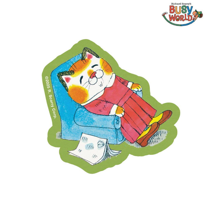 Richard Scarry Sally Cat Lounging Sticker - Tigertree