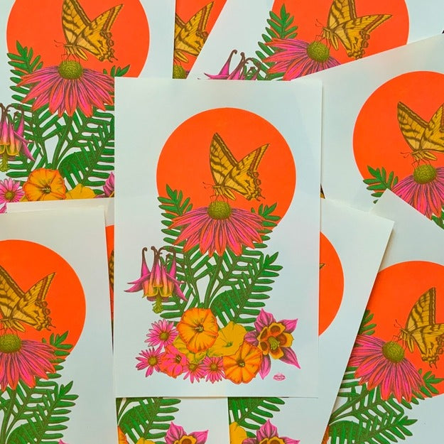 Butterfly Risograph Print - Tigertree