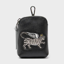 Load image into Gallery viewer, Florence Leather Pouch Charm- Winged Tiger Embroidery
