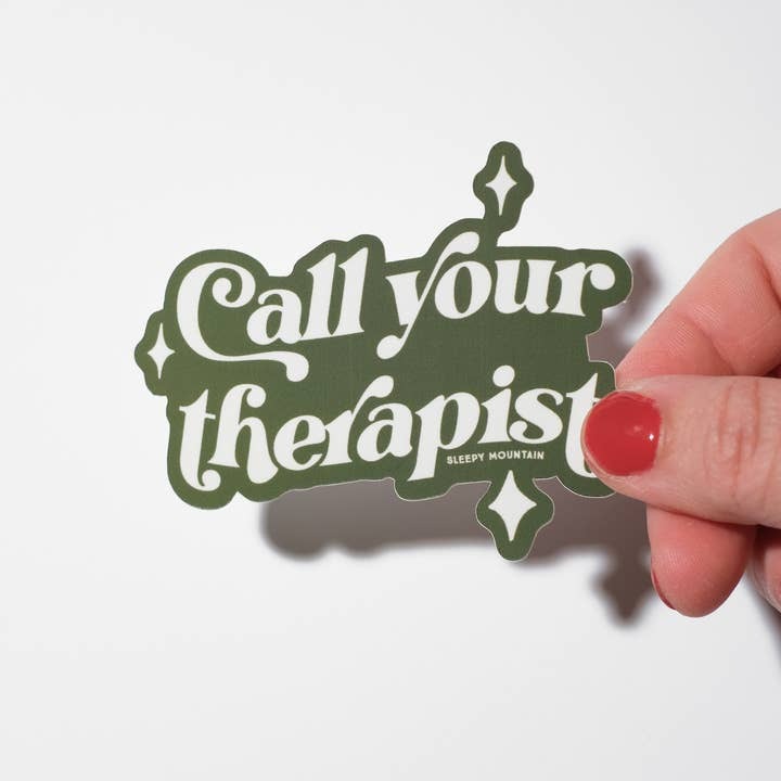 Call Your Therapist Sticker