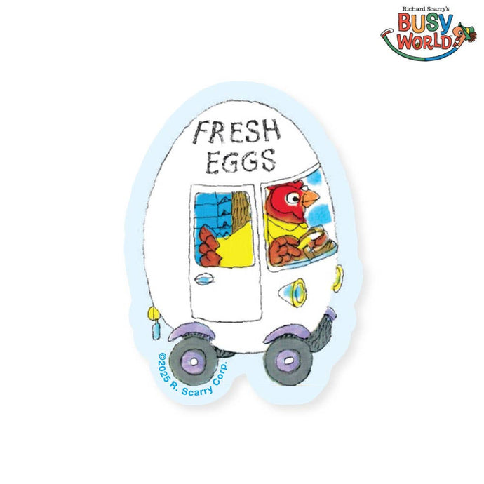 Richard Scarry Egg Car Sticker - Tigertree