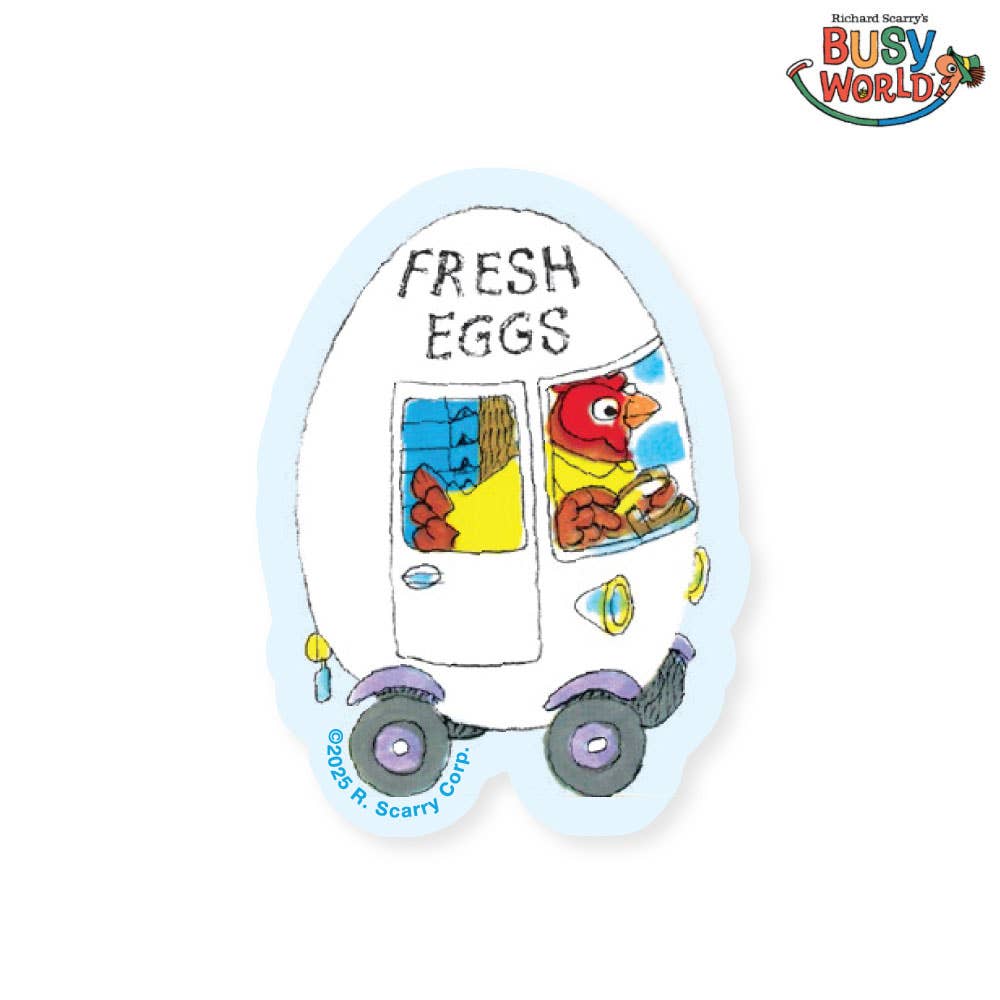 Richard Scarry Egg Car Sticker - Tigertree
