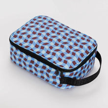 Load image into Gallery viewer, Lunch Bag - Wavy Gingham Blue - Tigertree
