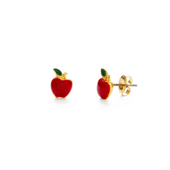 Red Apple Stud Earrings