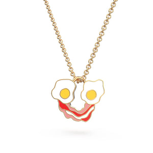 Eggs & Bacon Pendant Necklace