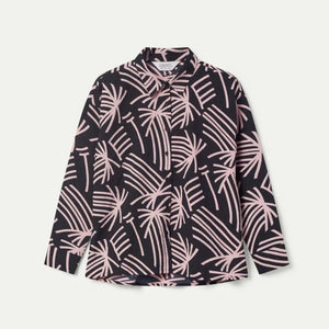 Abstract Palm Printed Top