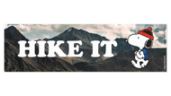 Snoopy Hike It Bumper Sticker