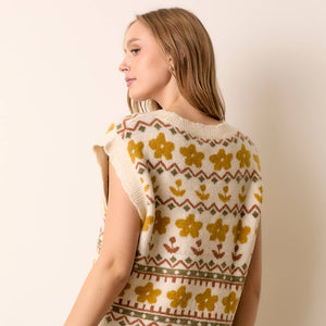 Daisy Knit Sweater Vest - Tigertree