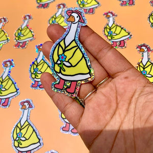 Gertie Goose Glitter Sticker