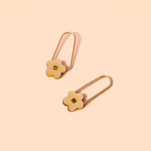 Blossom Pin Earrings- 18K Gold Plated