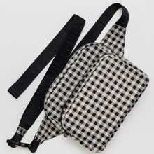 Load image into Gallery viewer, Fanny Pack - Black and White Gingham - Tigertree
