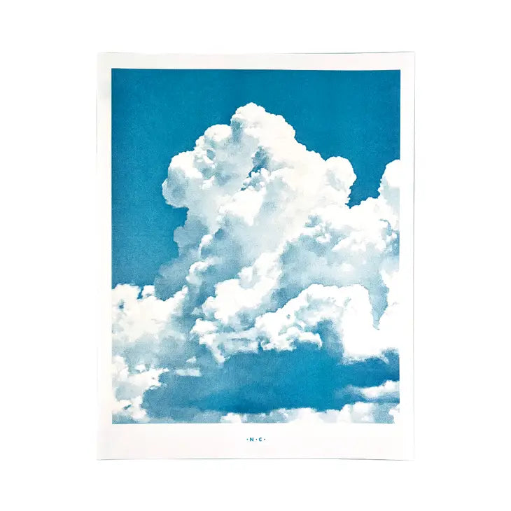 Southwest Clouds Cumulus Congestus - Art Risograph Print - Tigertree