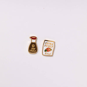 Soy Sauce & Rice Earrings