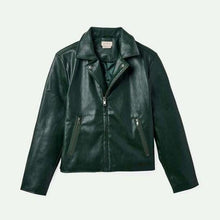 Load image into Gallery viewer, Moto Vegan Leather Jacket - Pine
