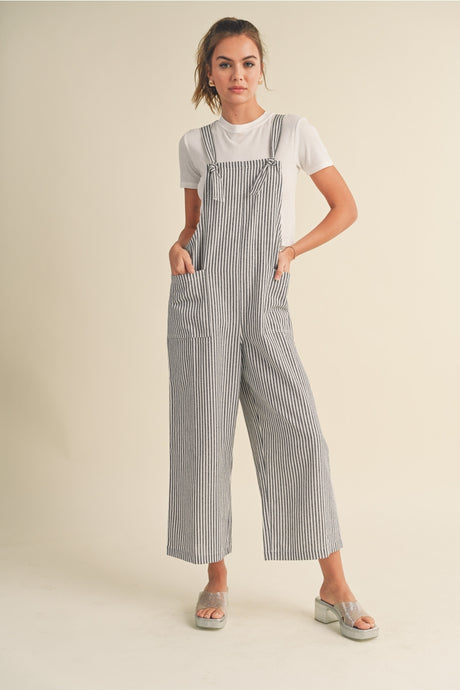 Susannah Linen Stripe Jumpsuit - Tigertree