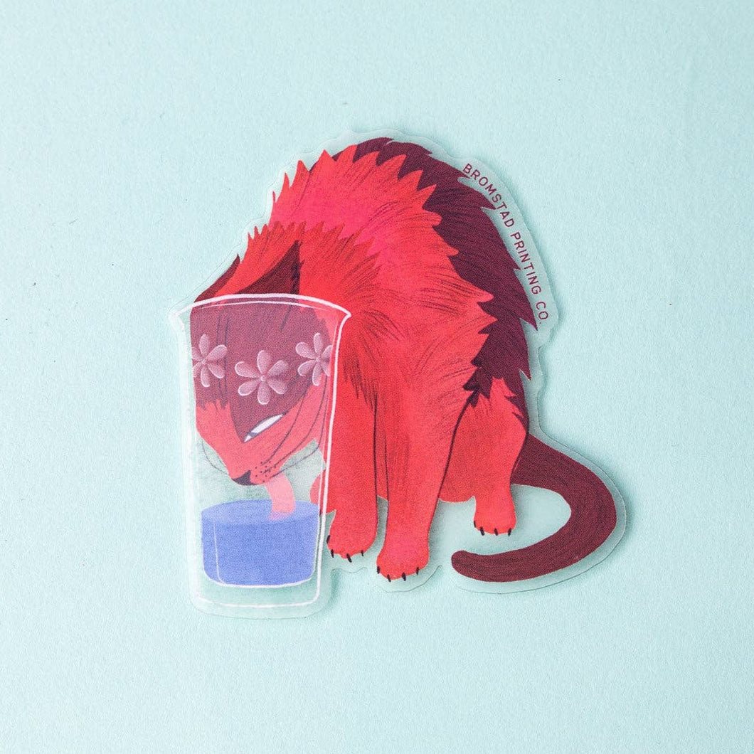 Hydrate Cat Clear Sticker