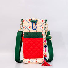 Load image into Gallery viewer, Water Bottle Sling- Cherry Hearts - Tigertree
