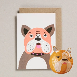 Dog Japanese Paper Balloon Card