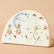 Load image into Gallery viewer, Sun and Moon Ceramic Earring Holder
