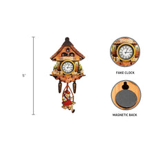 Load image into Gallery viewer, German Girl on Swing Clock Magnet - Tigertree
