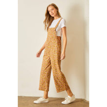 Load image into Gallery viewer, Floral Corduroy Overalls- Marsala
