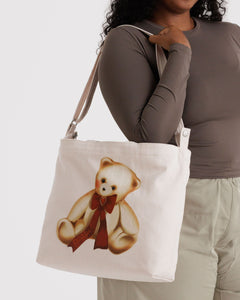 Horizontal Zip Duck Bag- Teddy Bear