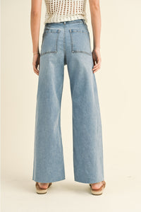 Helly Wide Leg Denim Pants