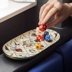 Oval Enamel Charms Tray