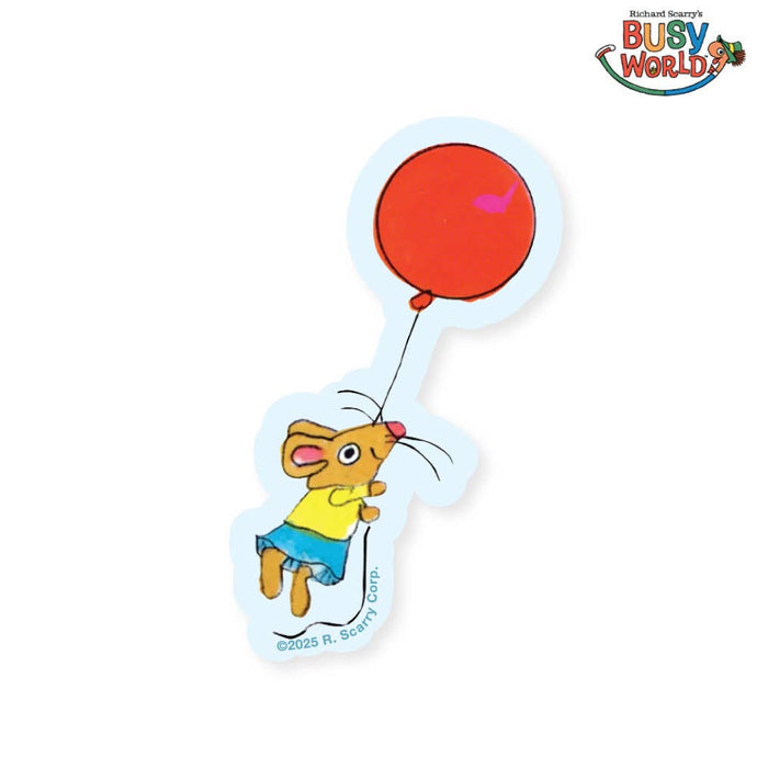 Richard Scarry Mouse Balloon Sticker - Tigertree