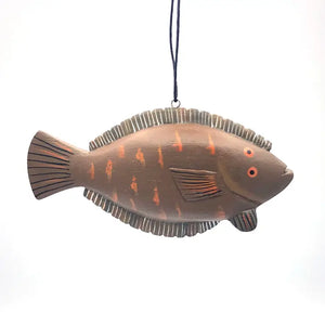 Flounder Balsa Ornament - Tigertree