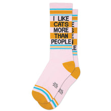Load image into Gallery viewer, I Like Cats More Than People Gym Socks
