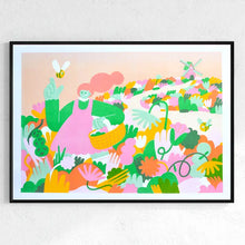 Load image into Gallery viewer, Bee Fields - A3 Risograph Print - Tigertree
