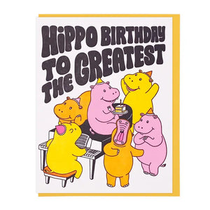 Hippo Birthday Card