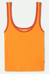 Organic Ringer Tank- Tangerine/ Burnt Brink