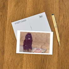 Load image into Gallery viewer, Black Poodle With Birthday Cake Postcard
