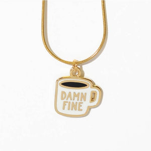 Twin Peaks Damn Fine Coffee Necklace