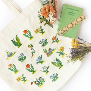 Lowly Worm Embroidered Tote