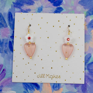 Freya Rhinestone Heart Earrings