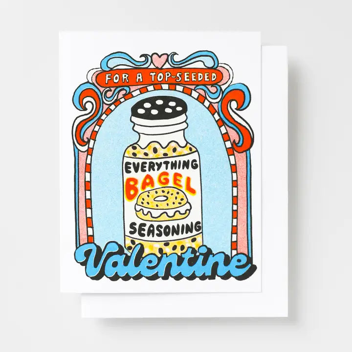 Top Seeded Valentine Risograph Card