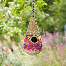 Load image into Gallery viewer, Teardrop Recycled Cotton Handmade Birdhouse
