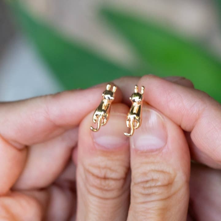 Meow 18K Gold Plated Studs