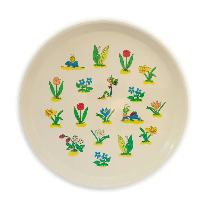 Richard Scarry Large Floral Round Tray - Tigertree
