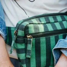 Load image into Gallery viewer, Green Stripe Fanny Pack - Tigertree
