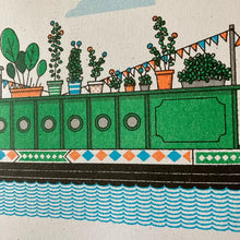 Load image into Gallery viewer, Narrowboat Risograph - Tigertree
