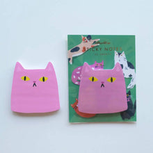 Load image into Gallery viewer, Pink Cat Sticky Notes
