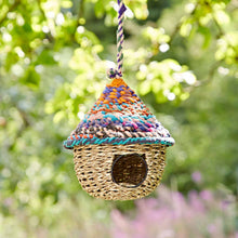 Load image into Gallery viewer, Round Recycled Cotton Handmade Birdhouse
